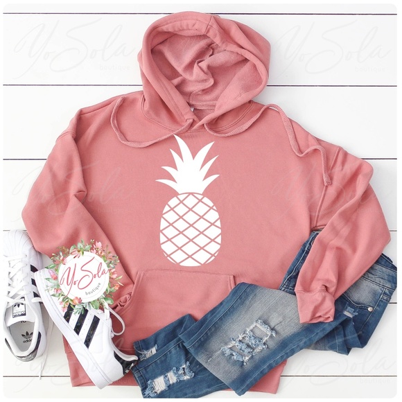 Tops - Mauve Pineapple Hoodie